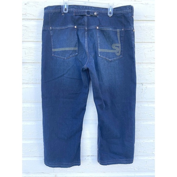 Awesome- Vintage- Sean John Denim - WIDE LEG- Dark Relaxed Fit Jeans - 42" X 28" - Picture 1 of 7